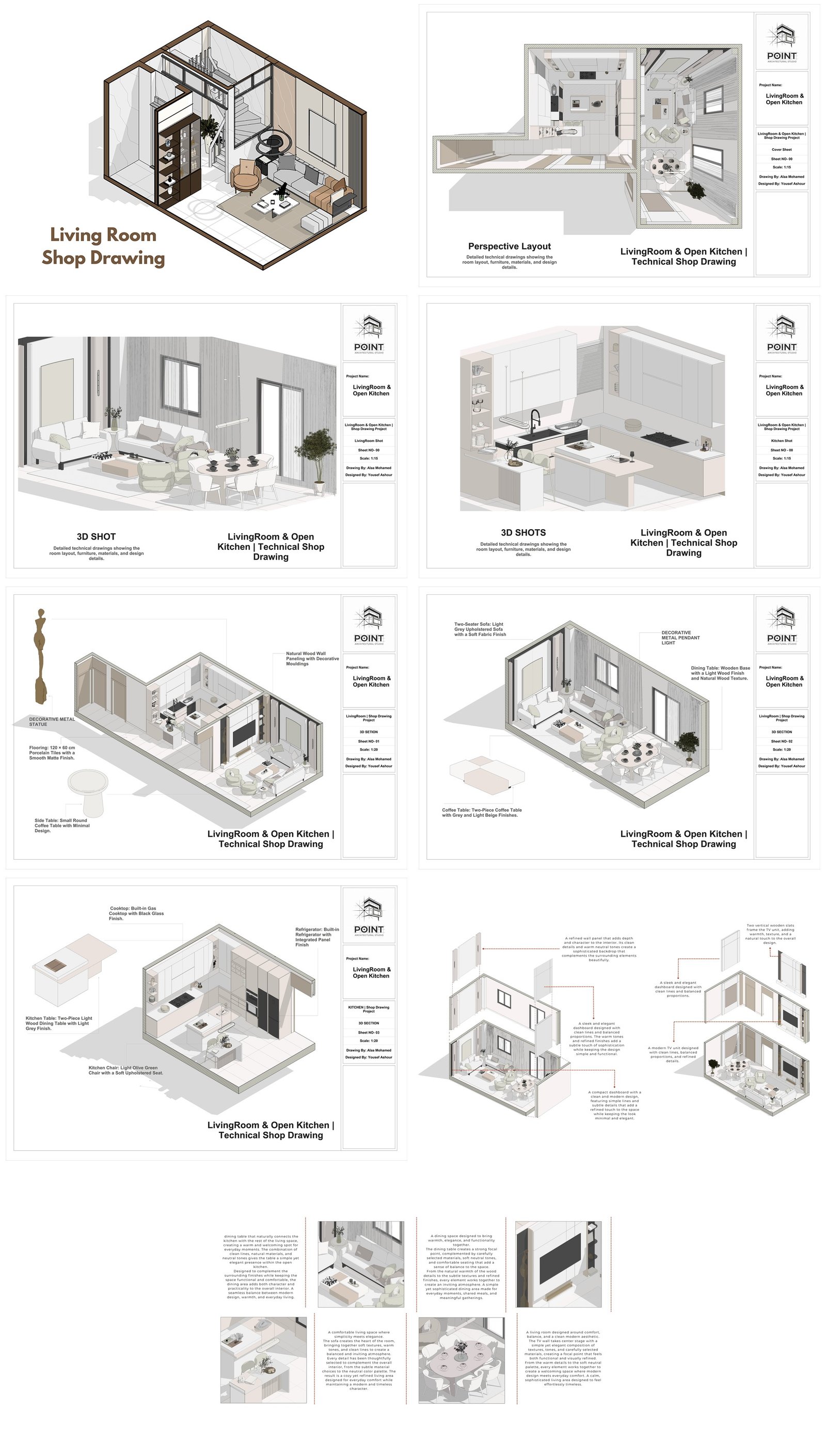Living Kitchen 3D Views