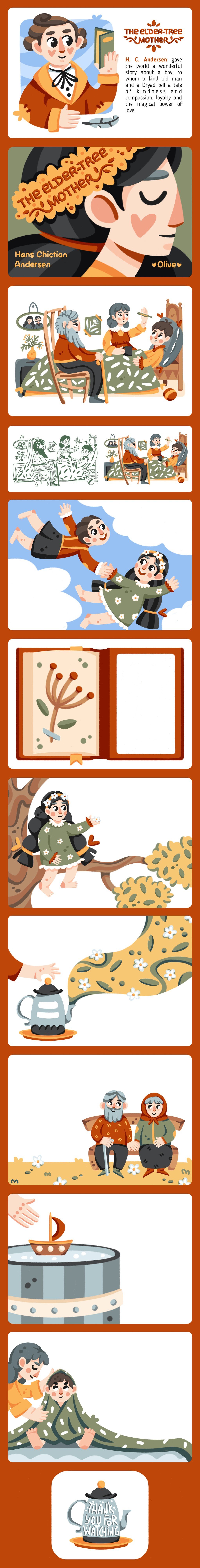 Elder Tree Mother Illustrations